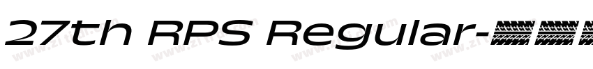 27th RPS Regular字体转换